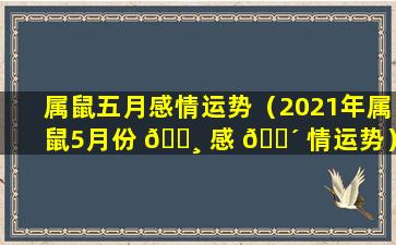 属鼠五月感情运势（2021年属鼠5月份 🌸 感 🌴 情运势）